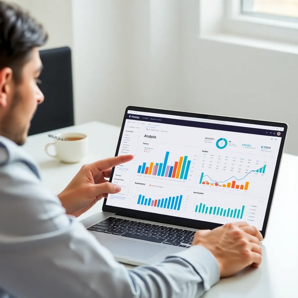 Zuzana analyzuje marketingové dáta a vytvára grafy